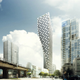 Illustration for article titled Squeezed skyscrapers base is so thin that it seems like it may fall